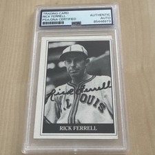 PSA Certified Autographed Rick Ferrell Trading Card, Genuine Signature - MINT!!
