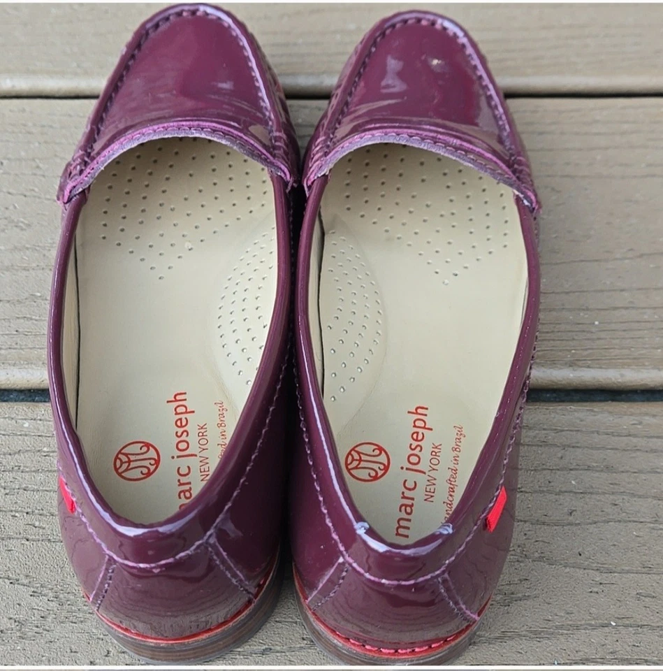 Mocasín Marc Jacobs East Village charol Penny Merlot talla 6,5 Foto 3 de 4