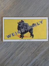 British Automatic Company Weight Machine Card MINIATURE POODLE No 20