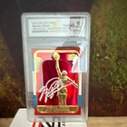 Fleer 1996-97 23KT Gold Michael Jordan Auto /10 Black B #1 WCG Graded