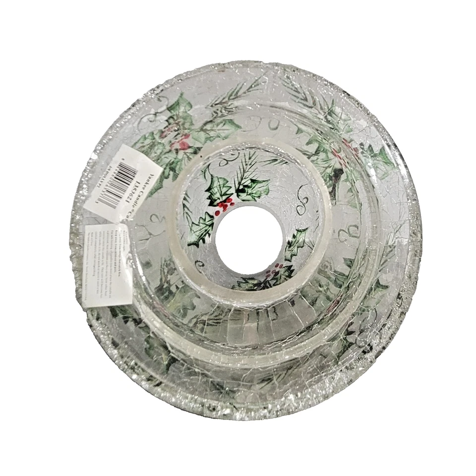 Yankee Candle Holly Berry Crackle Vidrio Sombra Topper Navidad Vacaciones Accesorio Foto 4 de 4