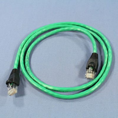 Leviton 5G455-3G Green Cat5e 3ft Ethernet Cable Data Patch Cord Network Booted