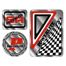 Powerlite - Early Chrome decal pack - old school bmx