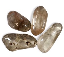 Rutilated Quartz Crystal Polished Stones Brazil 38.4 grams. 4 Piece Lot
