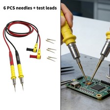 Electrical Tester Multimeter Probe Gold Plated Copper Flexible Insulated Cable