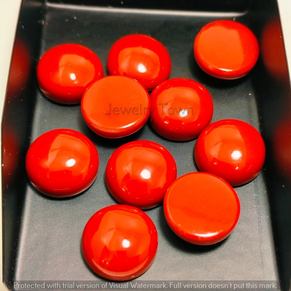 Piedra preciosa calibrada de coral rojo natural calidad AAA 3mm-20mm Foto 2 de 4