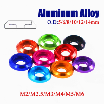 #ad #ad M2 M6 Aluminum Alloy Dome Head Washers Button Head Screws Washer Colorful $48.31