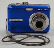 Samsung S860 8.1MP Compact Digital Camera - Blue -  SENSOR SPOTS 