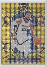 2023-24 Panini Mosaic Reactive Yellow Mosaic Prizm Derrick Rose #48 q4b