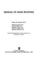 Manual of Hand Splinting Paperback