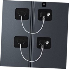 Child Safety Locks 2 Pack ,Refrigerator Lock with Keys,for Fridge, Black
