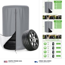 Tire Cover, Heavy Duty Waterproof and Dustproof Tire Storage Bag for Jeep Tra...