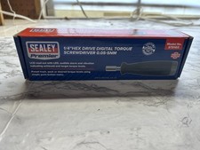 Sealey STS103 Digital Torque Screwdriver 1/4" Hex LCD LED Alarm Vibration 155mm