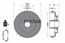 2x TEXTAR Bremstrommel 94049400 für SUZUKI IGNIS 2 MH RM413 DDiS RM413D RM415