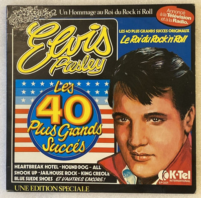 ELVIS PRESLEY Les 40 Plus Grands Succès K-TEL France 2LP Vinyl EP 001 Rock n' Ro