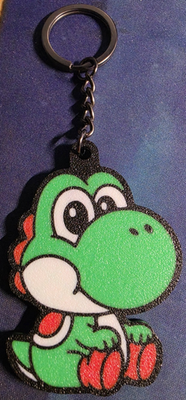 3D PRINTED YOSHI KEYCHAIN NOSTALGIA DOUBLE SIDED SUPER MARIO BROS