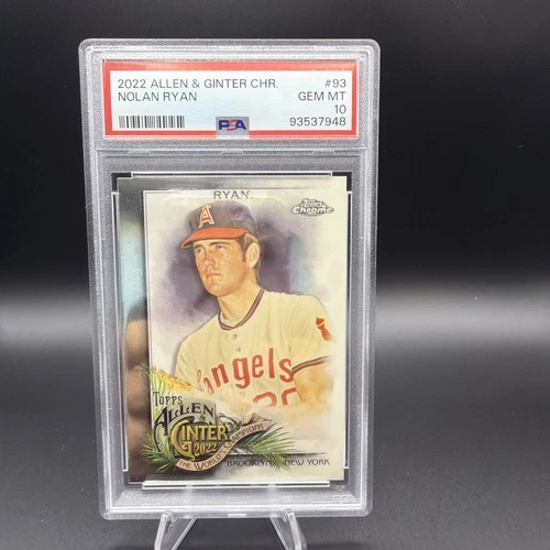 2022 Topps Allen & Ginter Chrome NOLAN RYAN 💎 POP 6 🔥🔥 PSA 10 💎