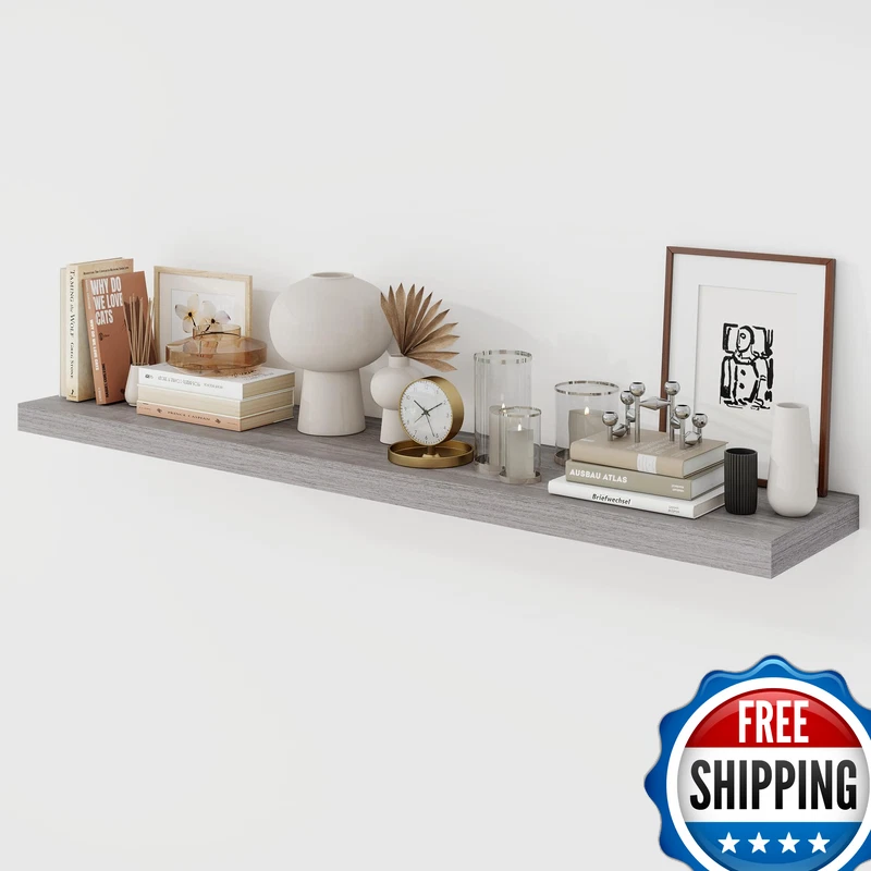 Acovy 48 Inch Floating Shelves 9.3 Deep Floating Shelf Wall Mounted 48 Wall