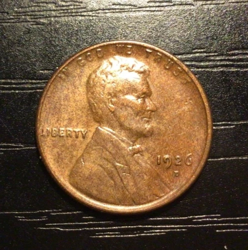 1926-D Lincoln Wheat Cent Penny, AU. Beautiful Redish Color! A34