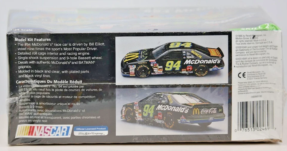 Monogram Bill Elliot #94 McDonald's Thunderbat 1:24 Model Kit #2469 SEALED - Image 2 of 4