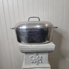 Wagner Ware Sidney O Magnalite 4265P Aluminum Roaster Dutch Oven 8 Qt Lid + Rack