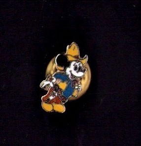 Disney Vintage 1980s Pin Back Lot Disney Donald Duck Cowboy And Mickey pin