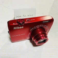 Nikon COOLPIX S6300 Red Digital Camera 16.0MP 10x Zoom Full HD ISO 80-3200