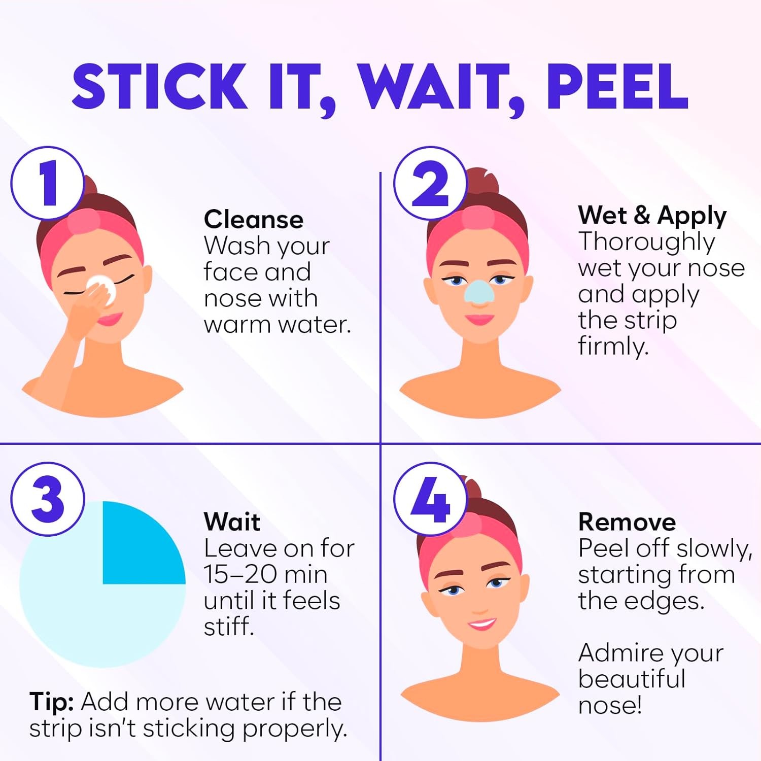 Nose Pore Strips, Strips Blackhead Remover with 24 Count (Pack of 1) 