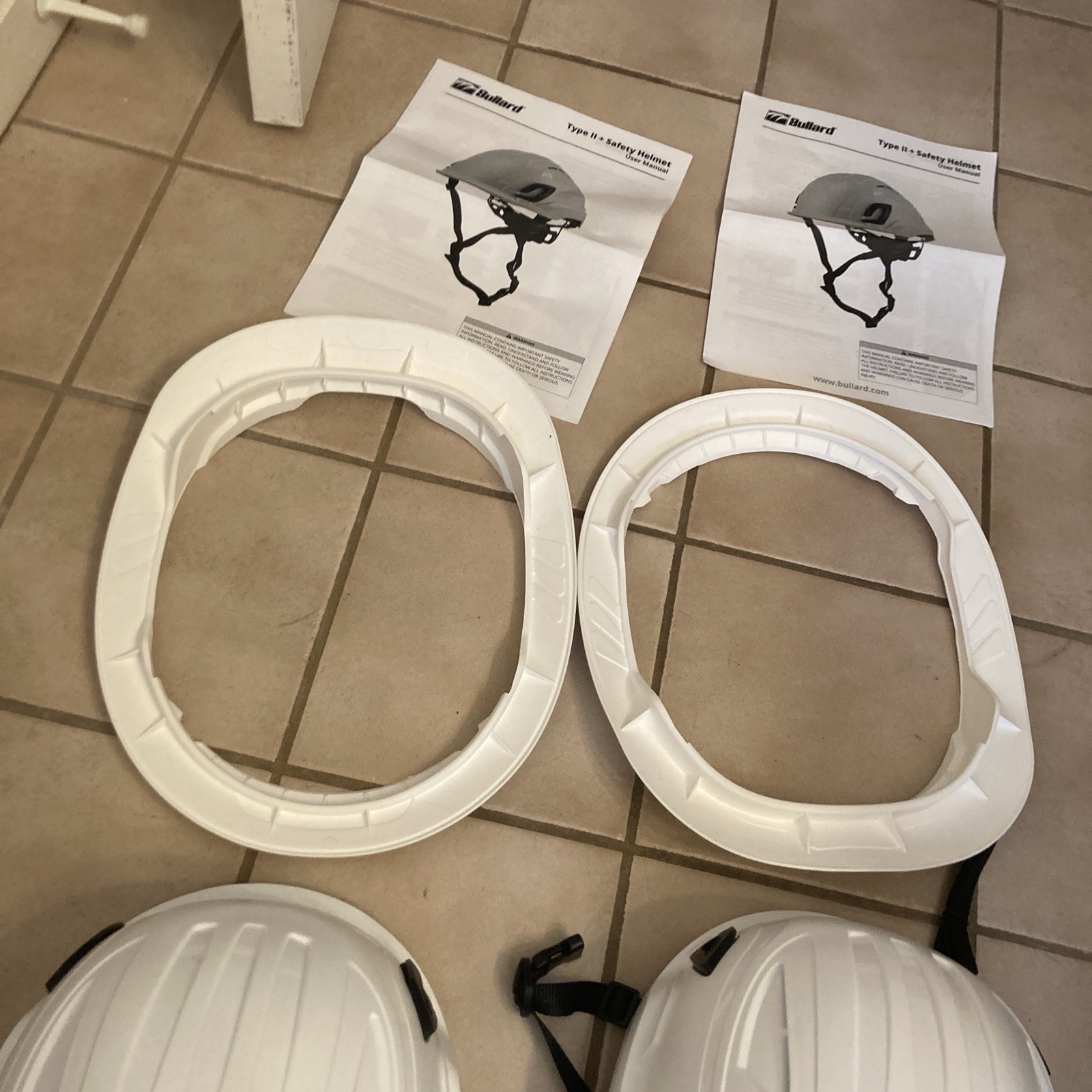 Set of 2 Bullard Vented Helmet Class E Hard Hat Type II + with Flex Brim READ