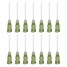 50Pcs 14G Dispensing Needles 1" PP Needle Tips with Flexible Needle Olive