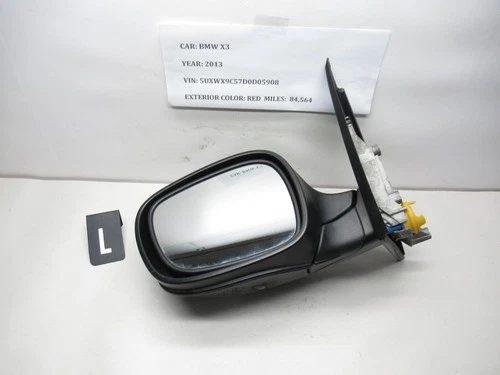2011-2014 BMW X3 Left Side Left Door Mirror Autodim / Damaged 7205445 OEM