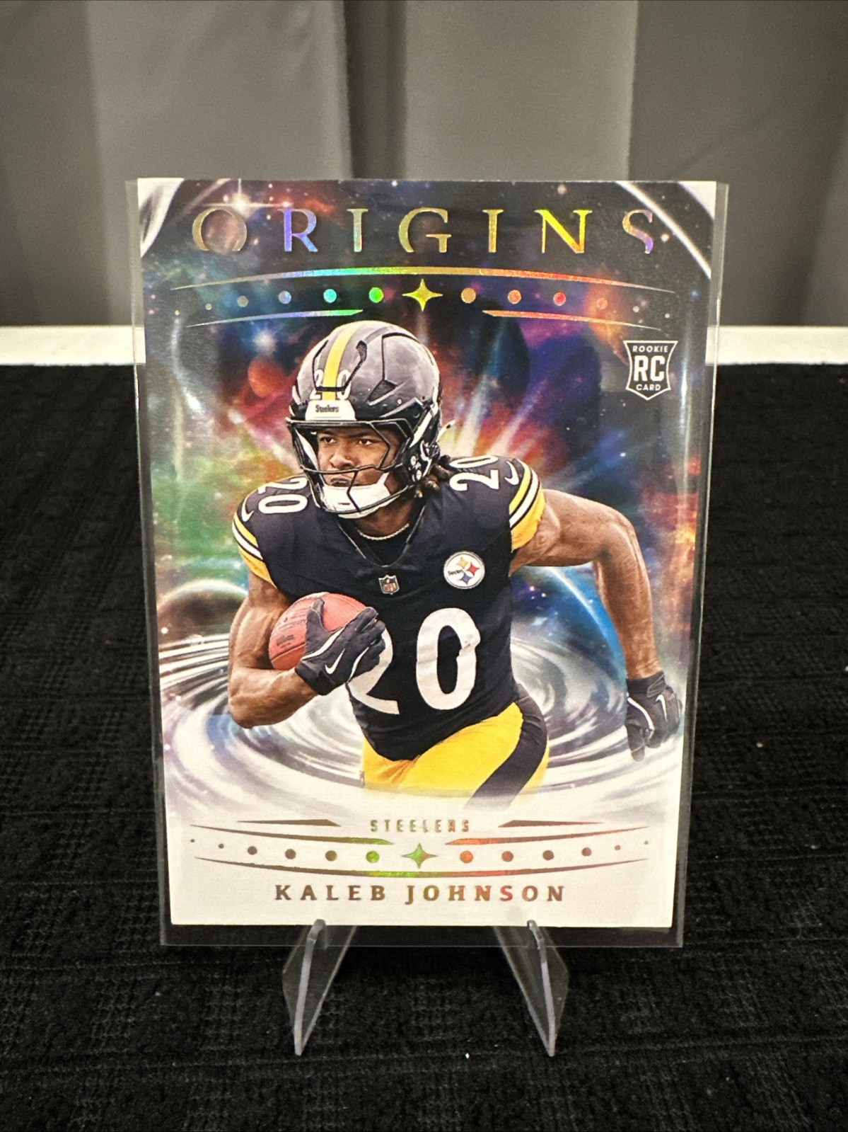 2025 Panini Origins Kaleb Johnson RC Base #104 Pittsburgh Steelers Rookie
