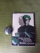 Studentika Bandknopf Silber Grün Schwa VDSt montanischer Hochschüler Grube Przib