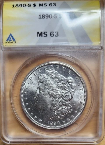 1890-S Morgan Dollar $1 MS 63 ANACS (Better Date)