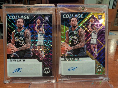Panini 2024-25 Mosaic Collage Autographs Prizm Rookie 1/1 Auto Devin Carter RC