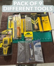 9-pack STRAIT-LINE Rolling Tape General Tools caliper AWL Metal Drill gage Ruler