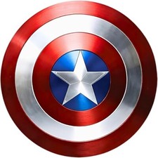 Captain America Metal Shield Costume/Collectible Replica Red - 30" Shield