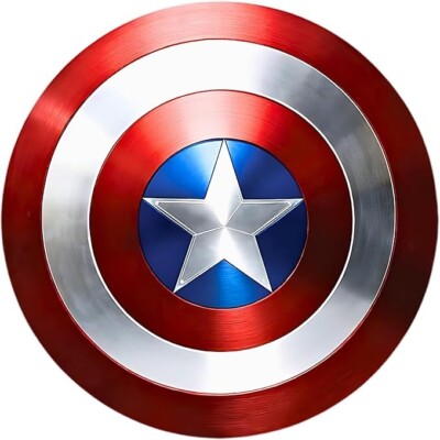 Captain America Metal Shield Costume/Collectible Replica (Red)- 30'' Shield