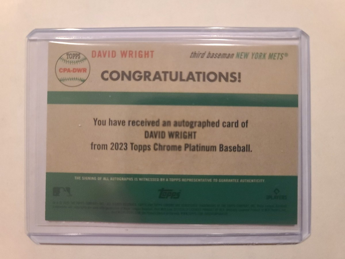 2023 Topps Chrome Platinum Anniversary David Wright #CPADWR