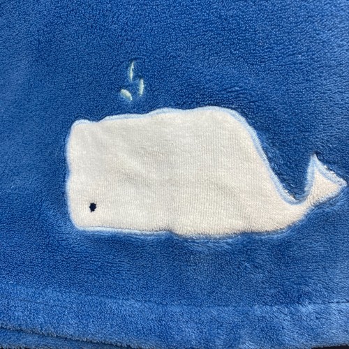 Cloud Island Blue Baby Blanket Embroidered White Whale Target Lovey Security - Picture 2 of 5