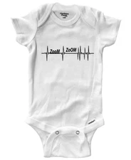 Zoom zoom Automobile Car Heartbeat Custom Romper Infant Baby One-Piece Bodysuit