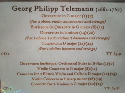 (2-82) "TELEMANN: BURLESQUE DE QUIXOTTE - COLLEGIUM MUSICUM 90" CD / PRE-HEARD - Picture 4 of 6