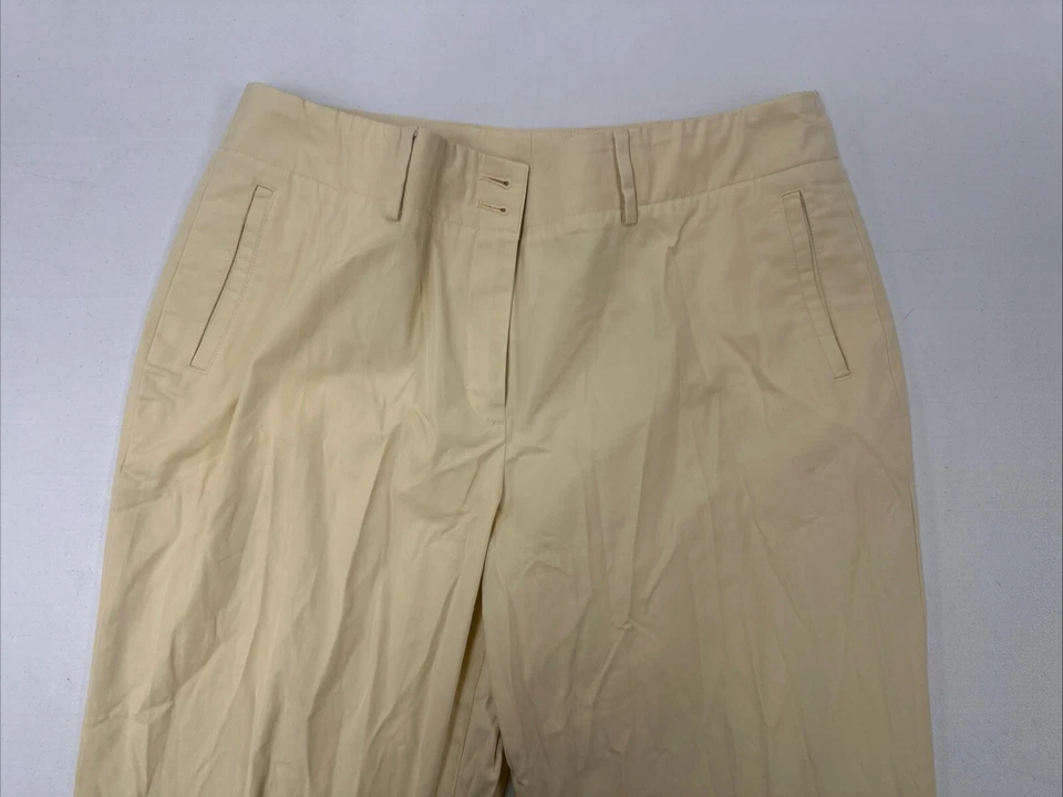 Spring/Summer Brooks Brothers Women's Yellow Cotton Pants Size 14 - Image 4 of 4