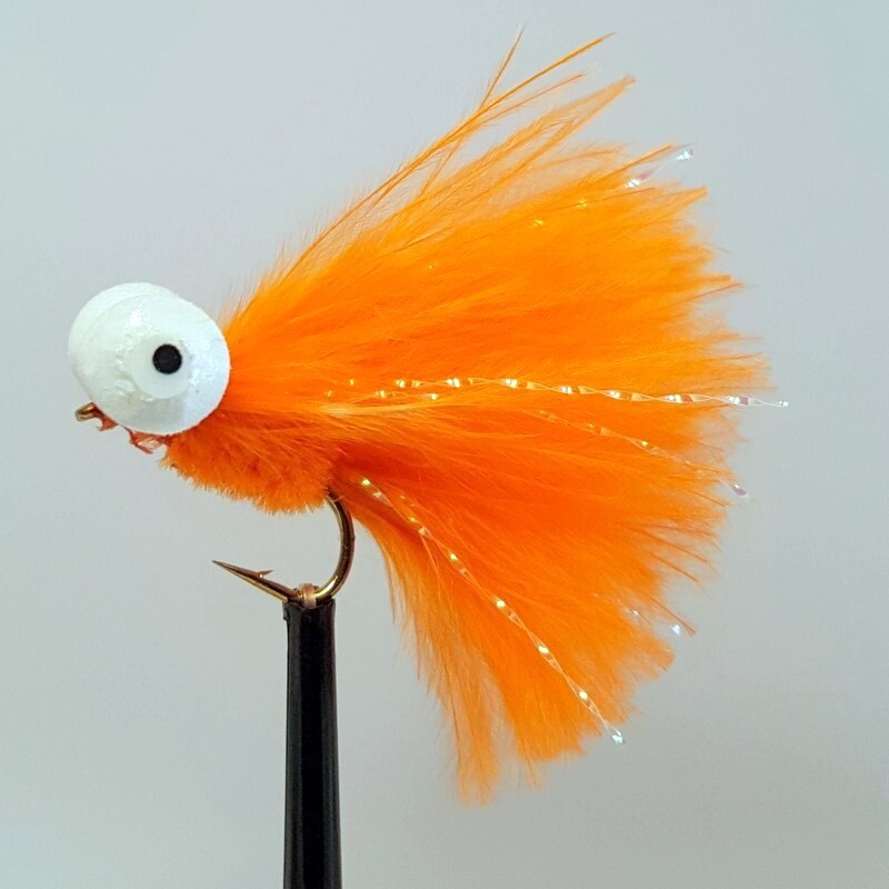 3 x Orange Booby Fly Fishing Trout Flies Size 10 (BB13)