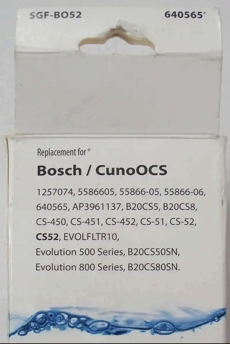 Great Value Refrigerator Filter - USA - 640565 - SGF-BO52