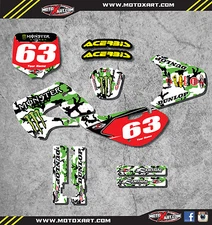 Kawasaki KX 65 / 2000 - 2025 full custom graphics kit CAMO style / stickers