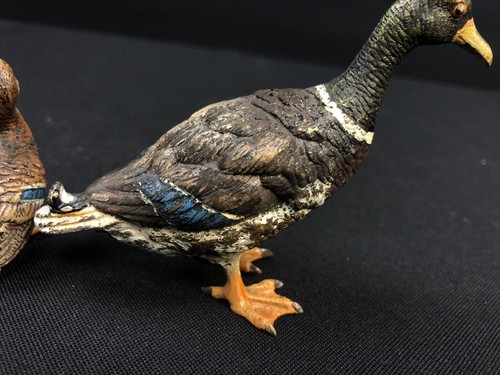 Magnificent Antique Austrian Vienna Bronze Family Of Ducks Very Collectible - Picture 6 of 12