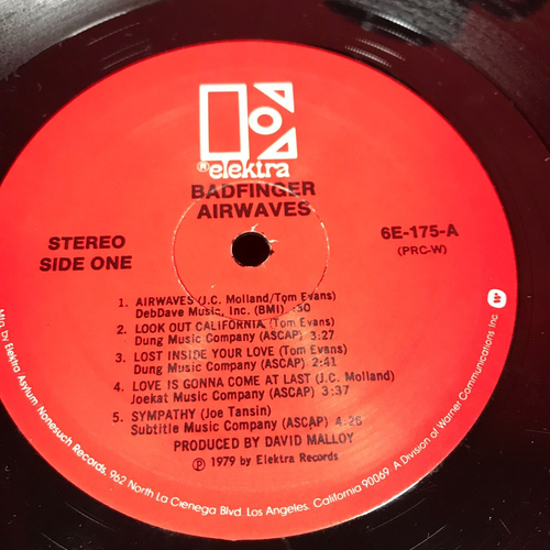 BADFINGER Airwaves 1979 USA vinyl LP + inner Lost Inside Your Love Tom Evans - Picture 7 of 7