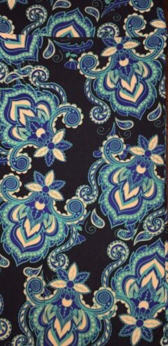 Neuf avec étiquettes LuLaRoe TC PAISLEY FLORAL DAMAS bleu sarcelle turquoise * taille originale * - Photo 1/1