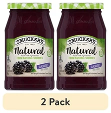 2 pack Smucker's Natural Blackberry Fruit Spread, 17.25 Ounces New